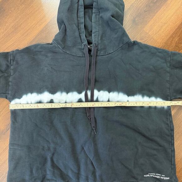 All Saints Rihan Women's Tye Dye Hoodie Black White Sz M Casual Y2K Lounge - Picture 4 of 10